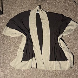 Contact Brown and Dark Brown Cardigan Ponchos/Shrug Sweater